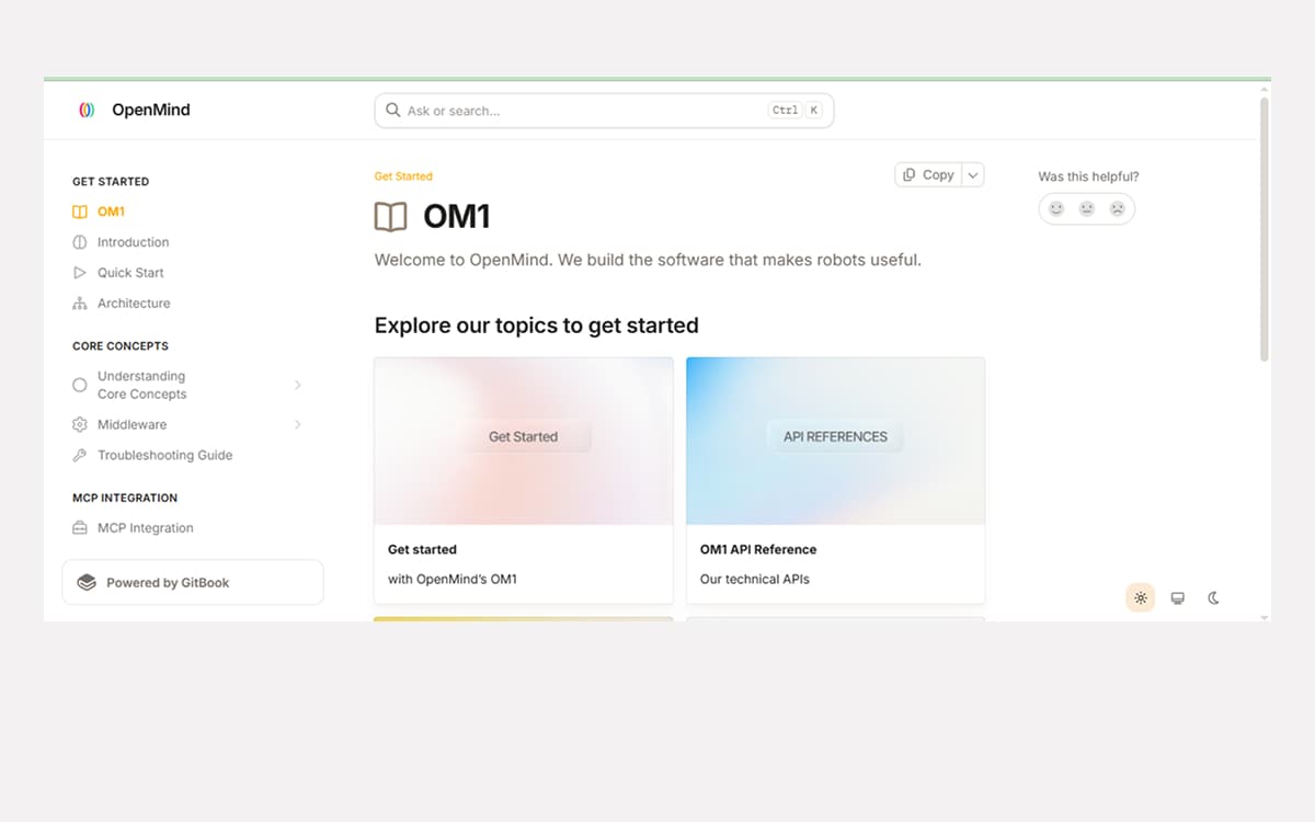 project OpenmindAI Documentation with Mintlify